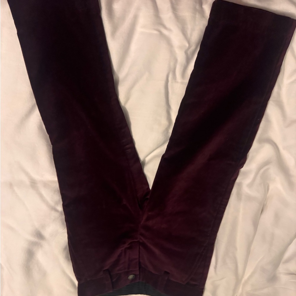 Janie and Jack Velvet Burgundy Kids Pants